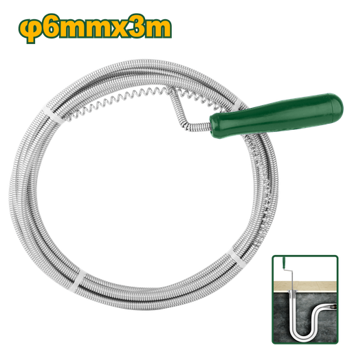[JDDD2303] Tarière de vidange 1/4"X10' avec poignée en plastique