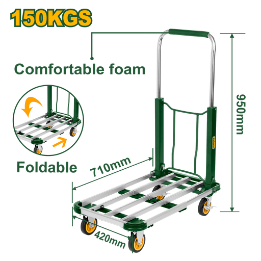 [JDWB9A15] 331LB(150KG) Foldable platform hand truck