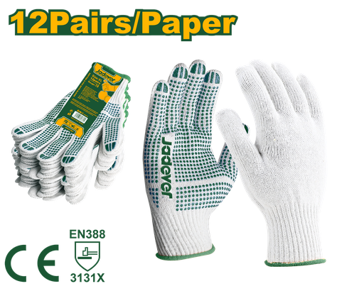 [JDKG1801] Gants tricotés et à pois en PVC-XL
