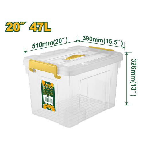 [JDTB2350] Boîte de rangement en plastique transparent 20"X47L