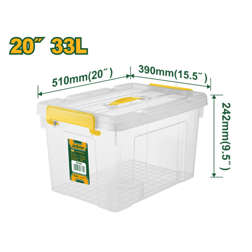 [JDTB2335] Boîte de rangement en plastique transparent 20"X33L