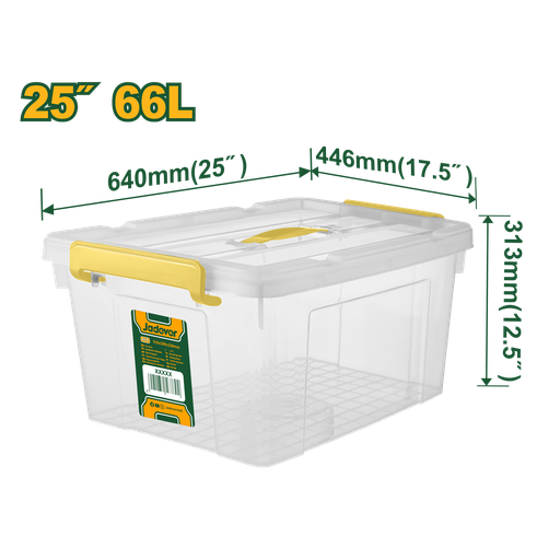 [JDTB2370] Boîte de rangement en plastique transparent 25"X66L