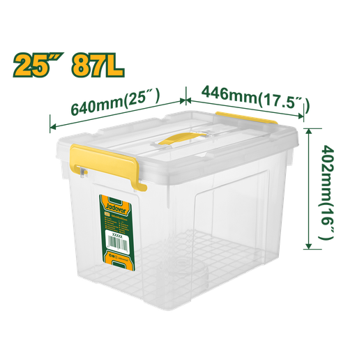 [JDTB2390] Boîte de rangement en plastique transparent 25"X87L