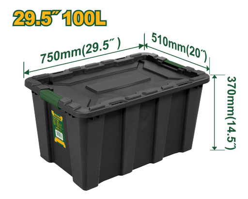 [JDTB331B] Conteneur de stockage en plastique 29,5" X100L