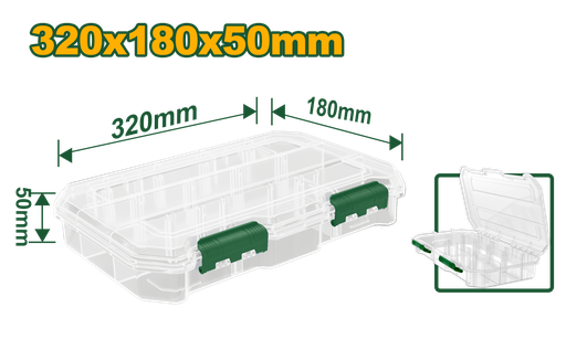 [JDTB8342] 12.8"X7"X2" Transparent organizer