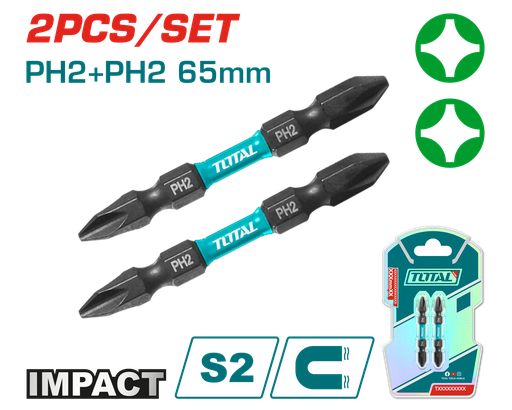 [TACIM72PH265] Jeu d'embouts de tournevis à percussion PH2X2-1/2"   2 pièces