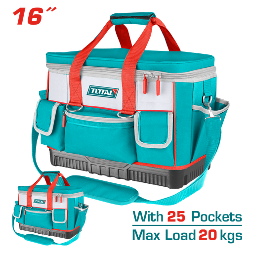 [THT561625] Sac à outils industriel 16" avec poignée en métal (25 poches)