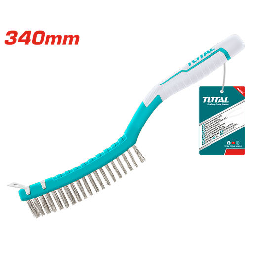 [TAC38051] 13-1/2" Steel wire brush (3 rows) with shovel knife
