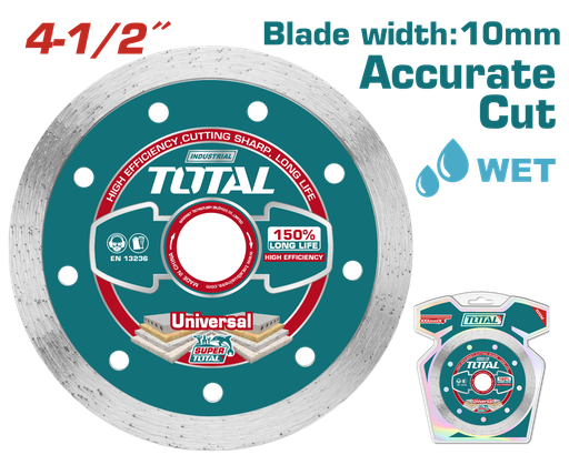 [TAC2121151] 4-1/2" continous rim wet diamond blade