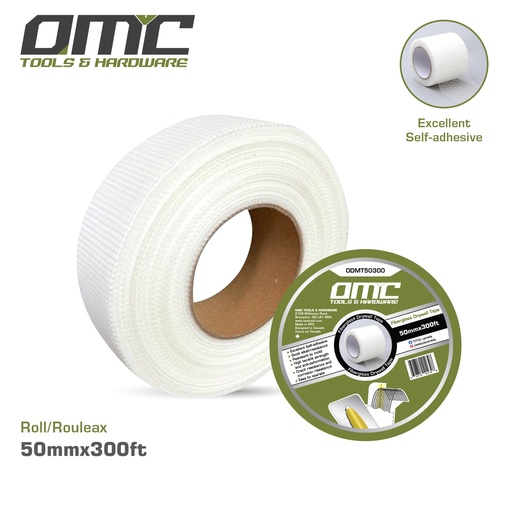 [ODMT50300] 2"(50mm)x300ft Self-adhesive fiberglass drywall tape