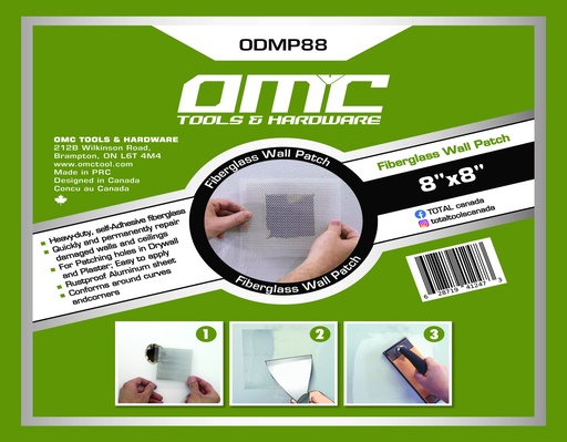 [ODMP88] 8"x8" Fiberglass wall patch