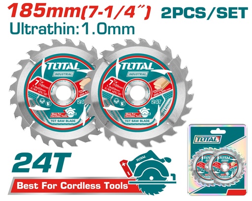 [TAC2331853] 2pcsx7 1/4" ultra-thin lame de scie TCT set