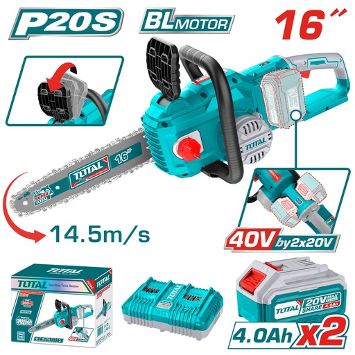 [TGSLI401682] 40vx16" ensemble tronçonneuse brushless sans fil