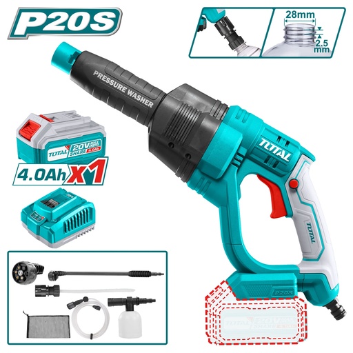 [TPWLI20084] 20VX362psi Cordless pressure washer combo(1Battery+1Charger)