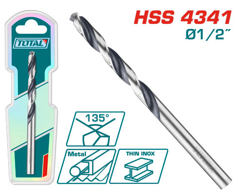 [TAC1200214] 1/2" 4341 HSS drill bit