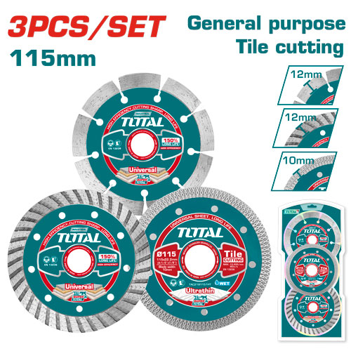 [TAC2136115] 3PcsX4-1/2" Diamond Blades combo set
