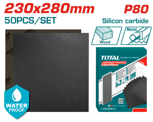 [TAC008016] 9"X11"XP80 50PCS Waterproof Sandpaper