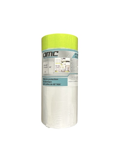 [OPPDC17020] Toile de protection en plastique pré-collée de 68"X66'