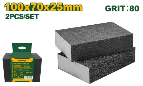 [JDUK2501] 4"X2-3/4"X1" Grit80 Abrasive sanding block set