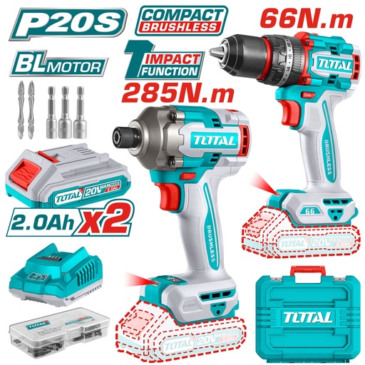 [UTCKLI20277] 20V Cordless Brushless 2-Pc. Combo Kit