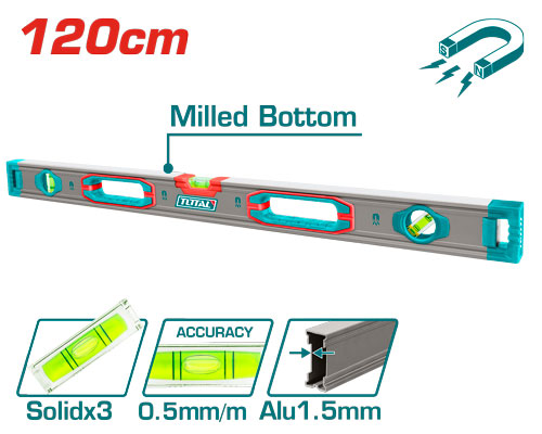 [TMT212028M] 48" Spirit level with Powerful Magnets