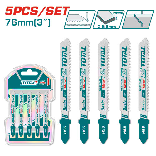 [TJSBT118B] 5PCSX3" Jig saw blade set for metal