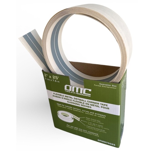 [OFMDT5025] 2"X25' Flexible Metal Drywall Corner Tape