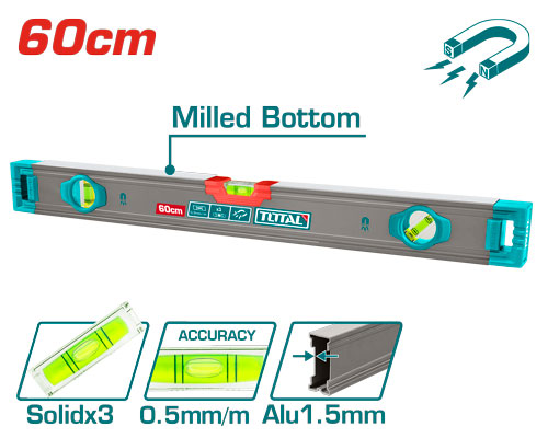 [TMT26028M] 24" Spirit level with powerful magnets