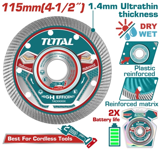 [TAC2151151] 4.5"X7/8" Ultrathin diamond disc