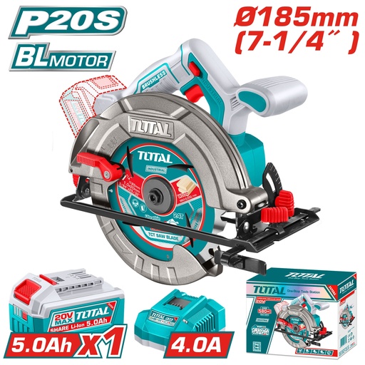 [TSLI18513] 20VX7-1/4'' Brushless Cordless Circular Saw Kit (1Battery+Charger)