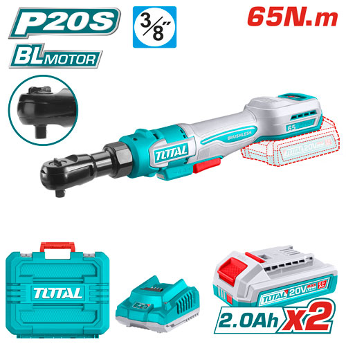 [UTDRLI20652] 20VX3/8" Cordless Drive Ratchet (2Batteries+1Charger)